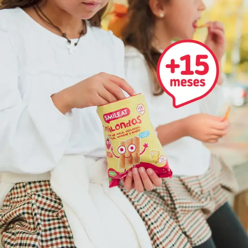 Smileat Smilondas de tomate y queso , 25 gr ECO