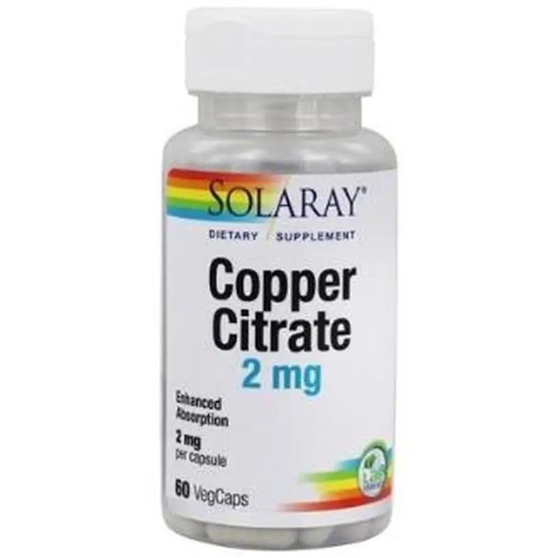 Solaray Cobre Citrato 2Mg. 60 Cápsulasveg