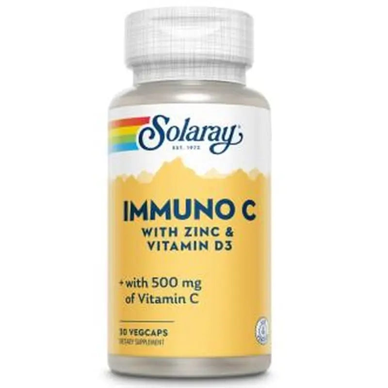 Solaray Immuno C +D3+Zn 30V Cápsulas