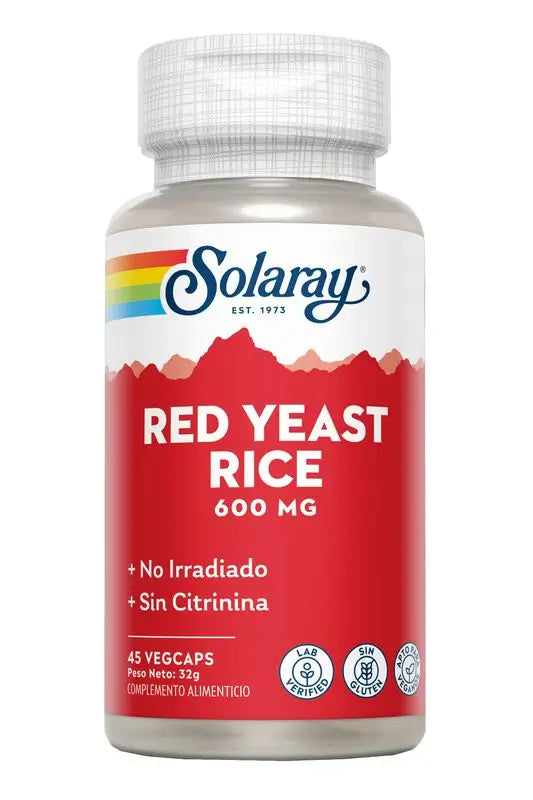 Solaray Red Yeast Rice 600Mg, 45 Cápsulas