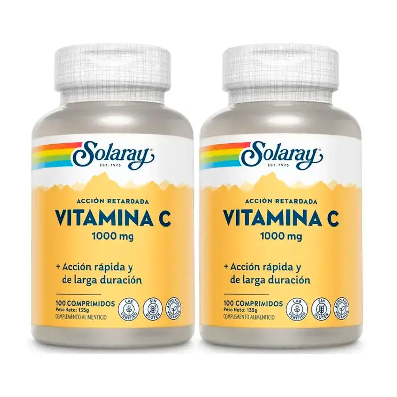 Solaray Vitamina C 1000 Mg. Pack 2 x 100 Comp.