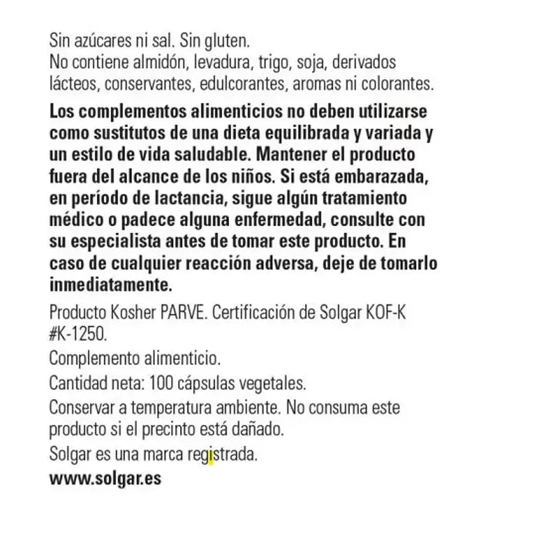 Solgar Equinacea, 100 Cápsulas