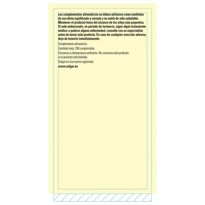 Solgar Magnesio con Vitamina B6, 250 Comprimidos