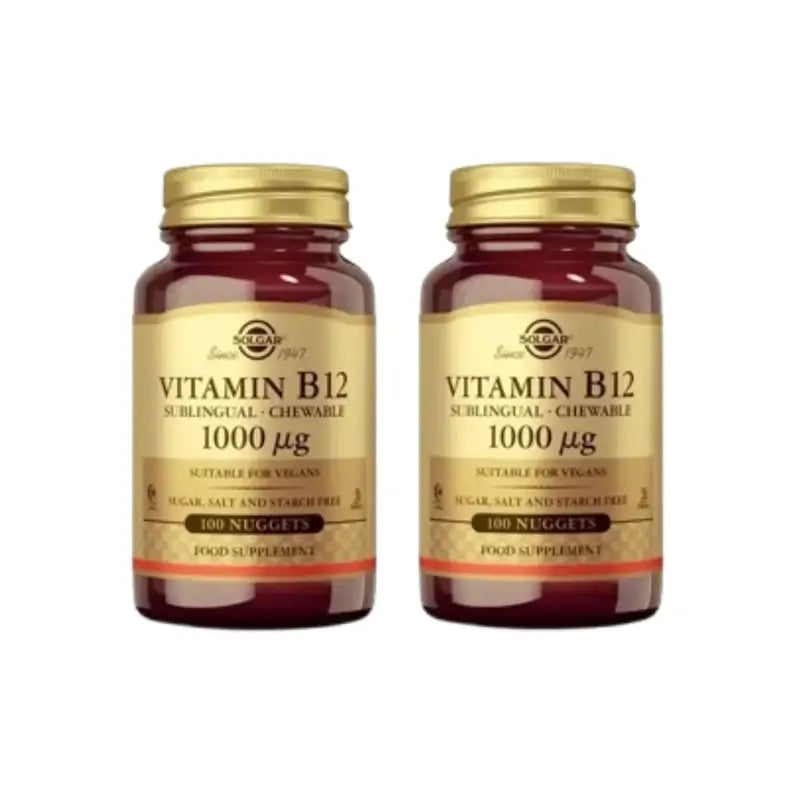 Solgar Vitamina B12 1000Mcg, 2X100 Comprimidos Masticables