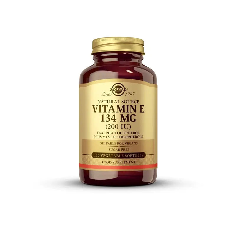 Solgar Vitamina E 200Ui 134 mg 100 cápsulas Gelatina Blanda Vegetales