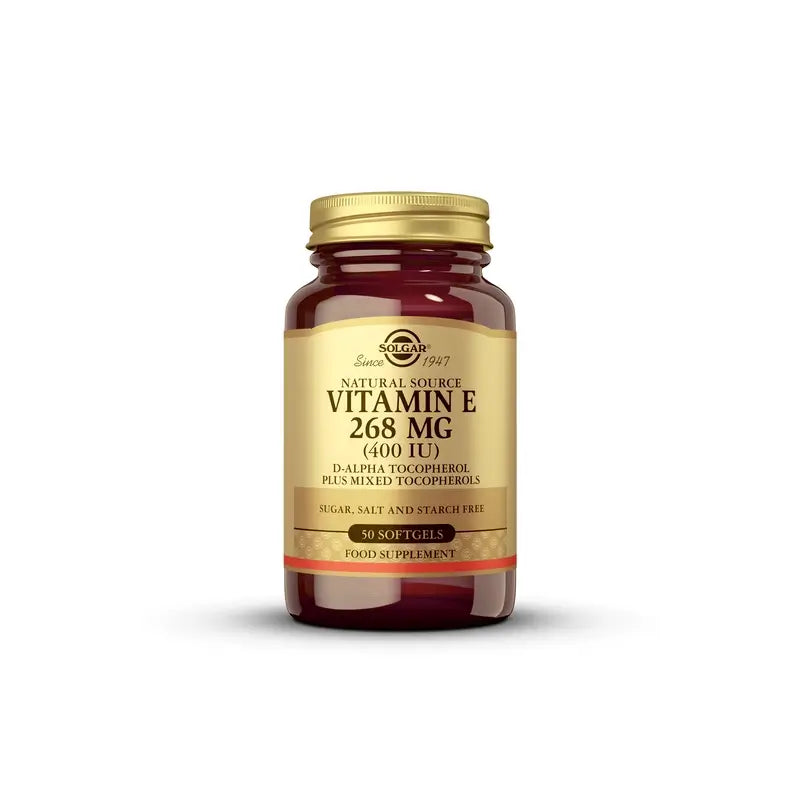 Solgar Vitamina E 400 UI, 50 cápsulas blandas