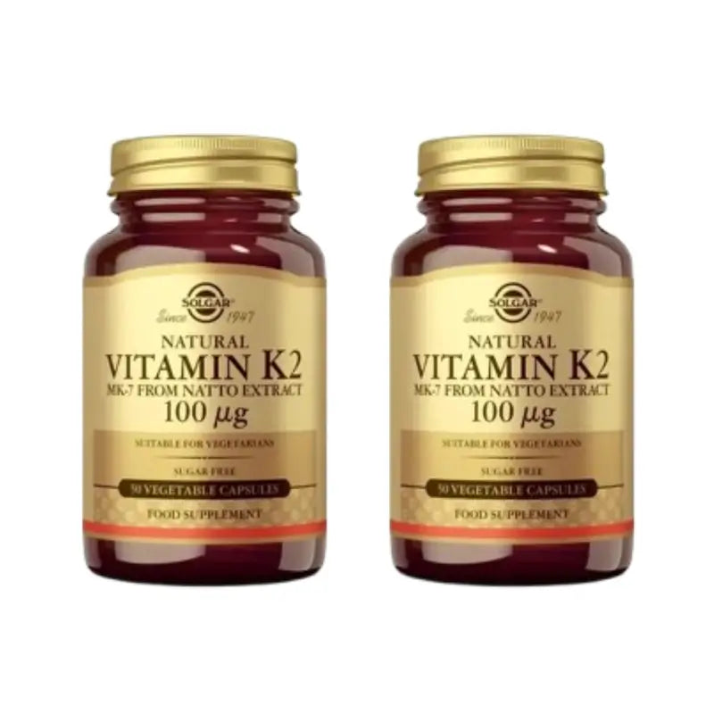Solgar Vitamina K2 100Mcg, 2X50 Cápsulas Vegetales