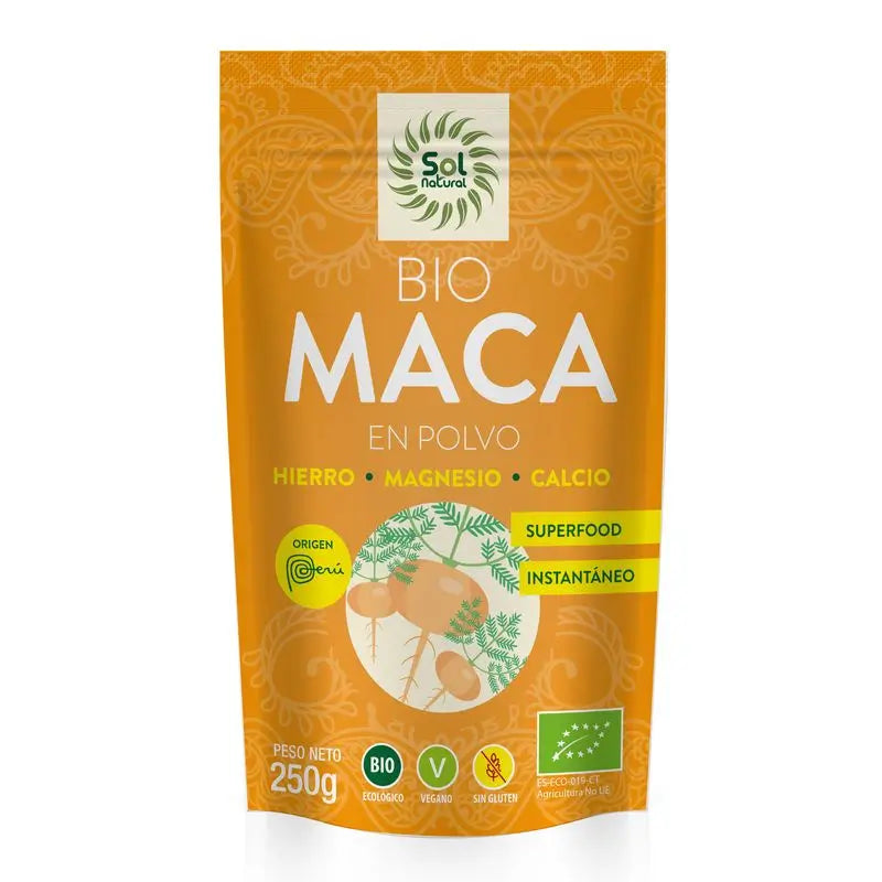 Solnatural Maca En Polvo Bio , 250 gr