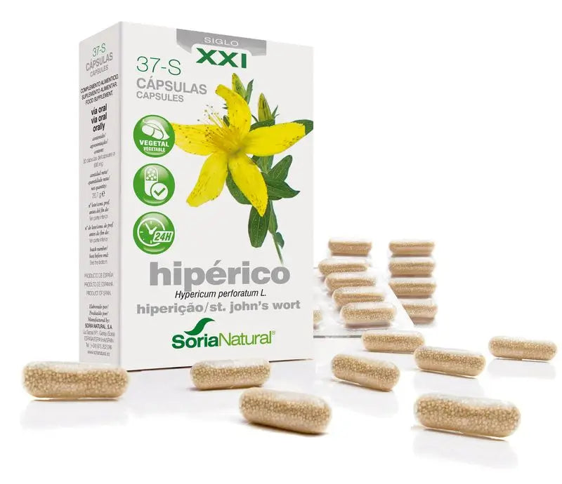 Soria Natural 37-S Hiperico Liberacion Prolongada, 30 Cápsulas