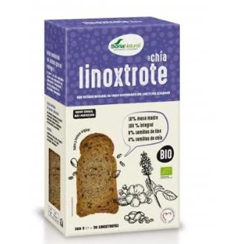 Soria Natural Biscote Linoxtrote Integral Con Lino-Chia 300G Bio