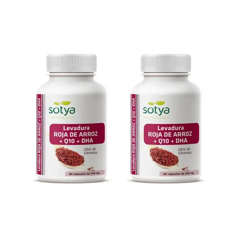 Sotya Levadura Roja De Arroz + Q10 + Dha, 2X60 Cápsulas