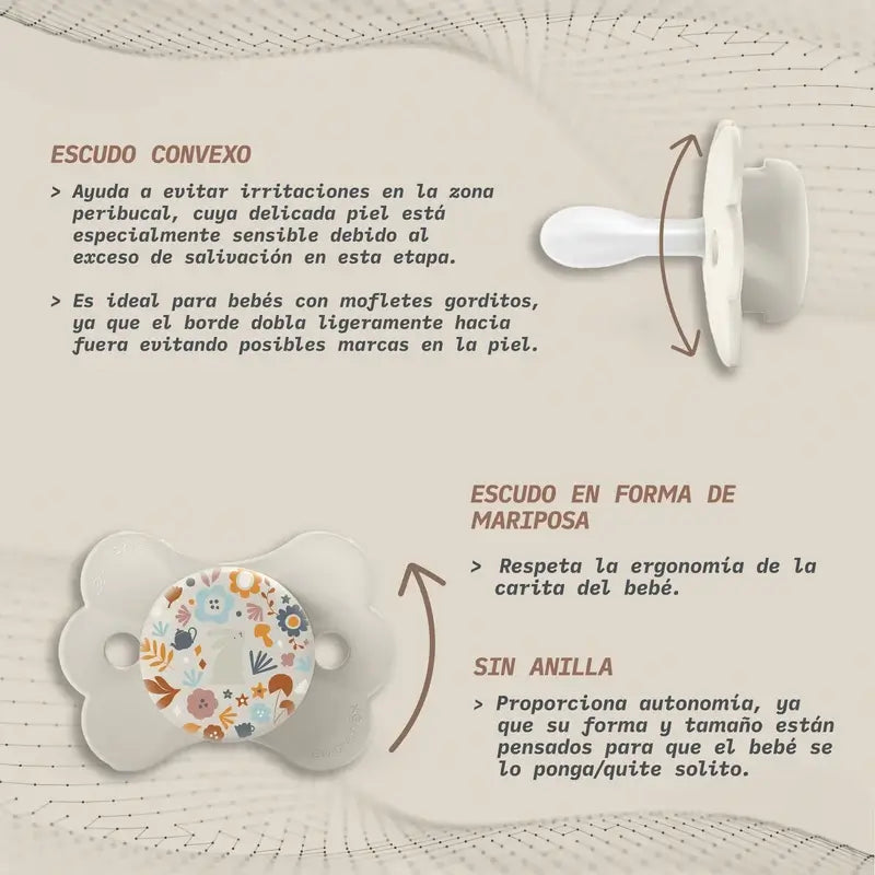 Suavinex Chupete Sx Pro 6/18 Meses, Wonderland Beige