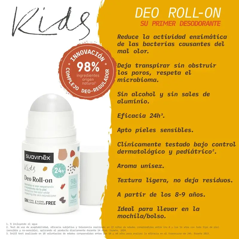 Suavinex Desodorante Infantil, +8 Años, 50 Ml