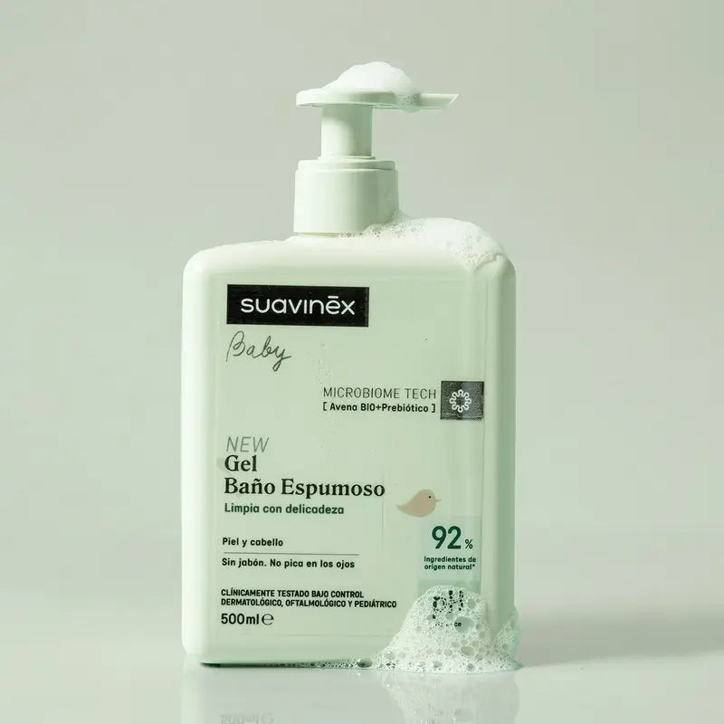 Suavinex Gel - Baño Espumoso Para Bebés, 500 Ml