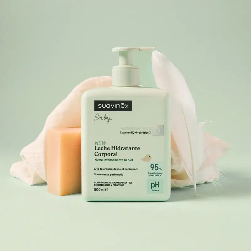 Suavinex Leche Corporal Hidratante Para Bebés, 500 Ml
