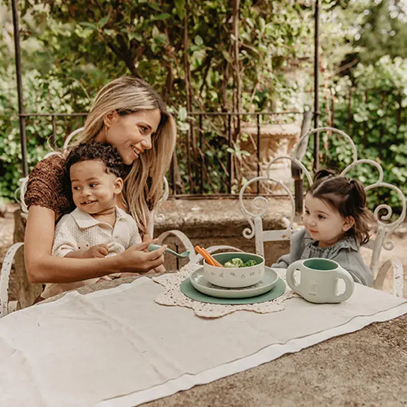 Suavinex Vajilla Bebés +6 Meses, Blanco Verde