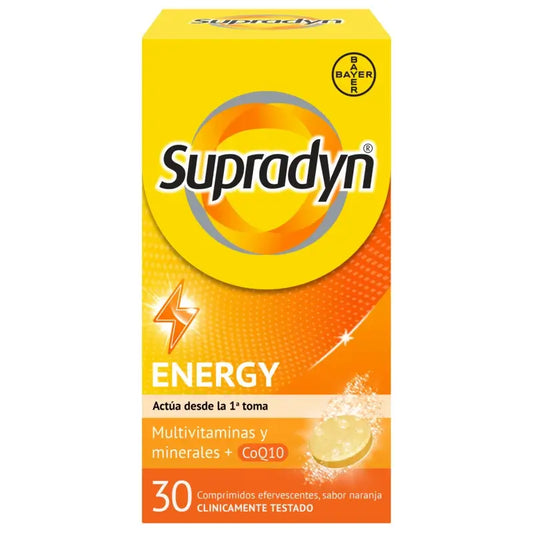 Supradyn Energy Vitaminas y Energía, 30 Comprimidos Efervescentes