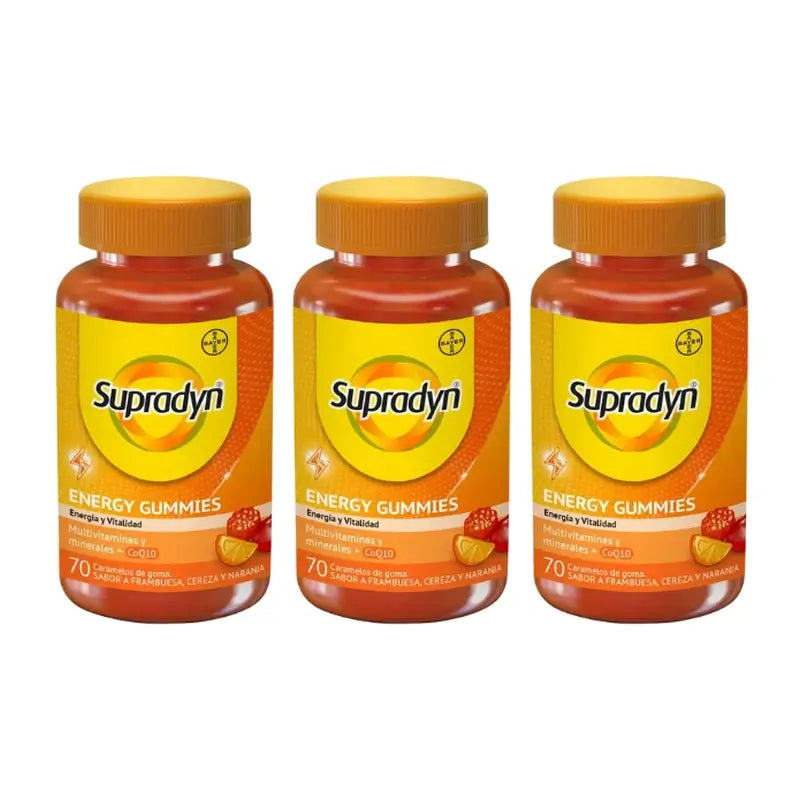 Supradyn Energy Gummies Adultos, 3x70 Caramelos Masticables