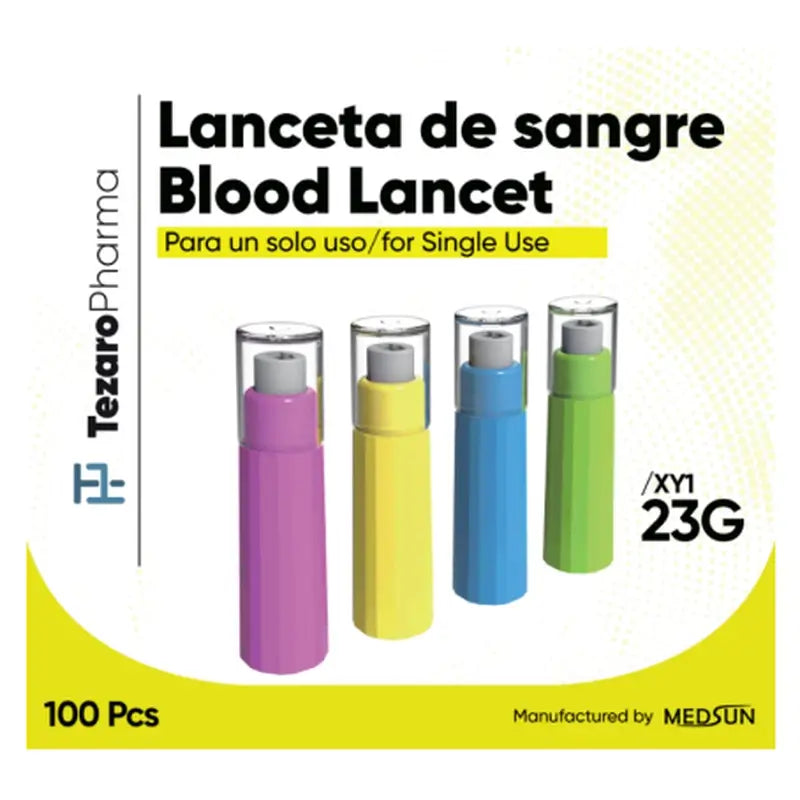Surgicalmed Lancetas De Seguridad De Tezaro Pharma 23G X 1,8 Mm , 100 unidades