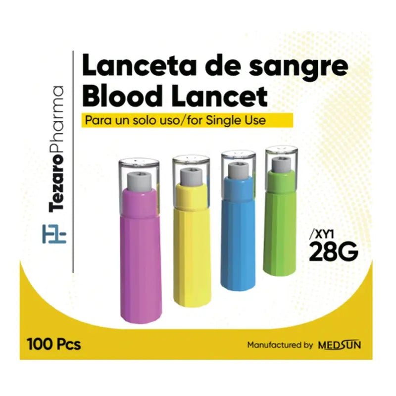 Surgicalmed Lancetas De Seguridad De Tezaro Pharma 28G X 1,8 Mm , 100 unidades