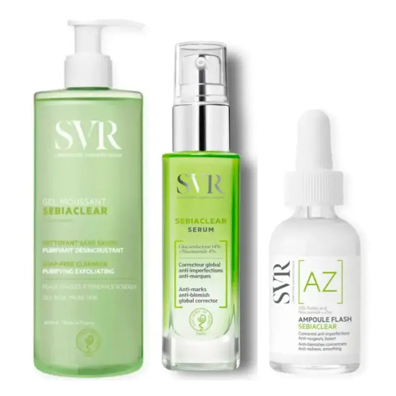 Svr Pack Rutina Brote Acné Sebiaclear Sérum 30 Ml + Sebiaclear Gel Mousse 400 Ml + Sebiaclear Ampoule Flash, 30 Ml