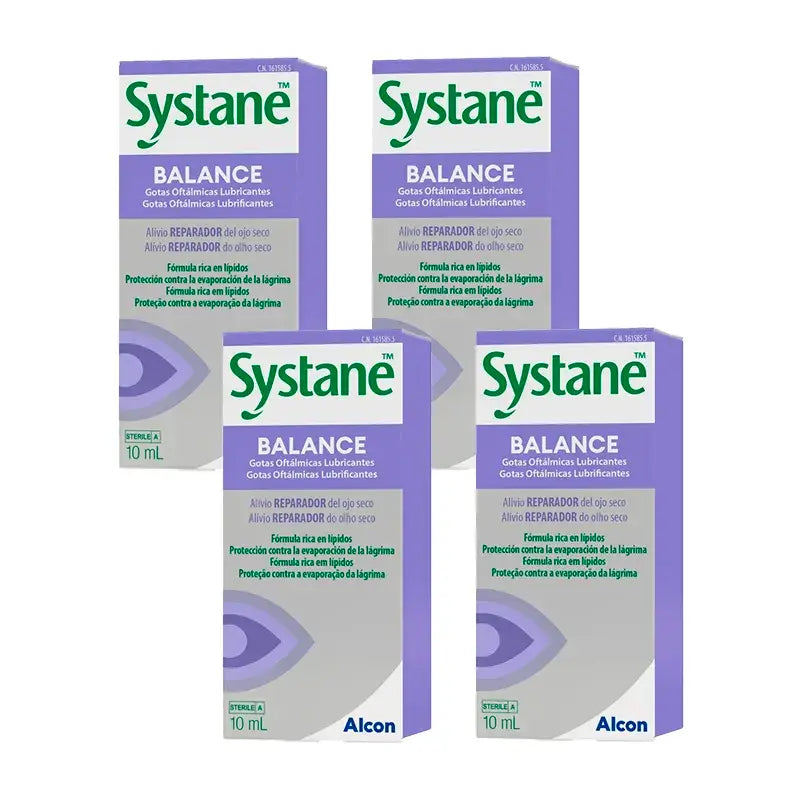 Systane Balance Gotas Oftalmológicas, Pack 4 X 10 Ml
