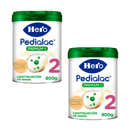 Pack 2 X Hero Baby Pedialac Leche 2 Bote, 800 gr