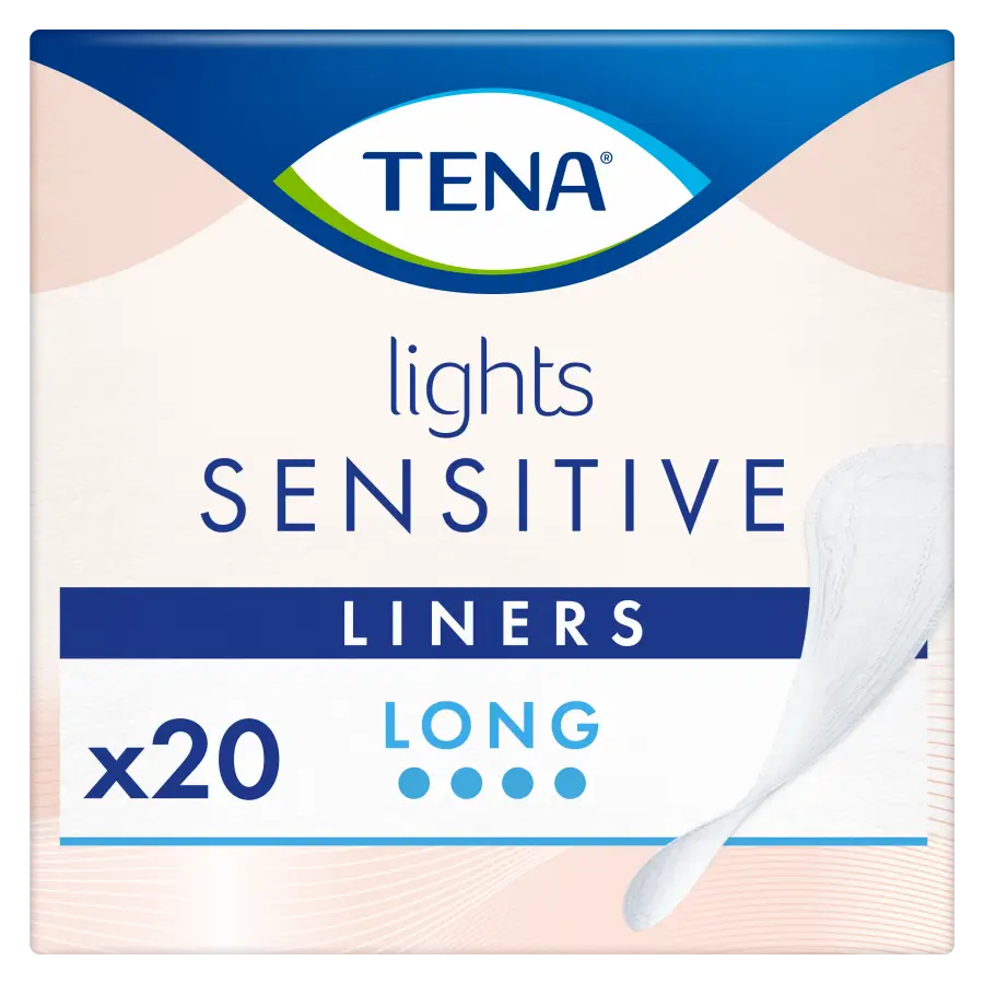 Tena Lights Sensitive Long Liner, 20 Unidades