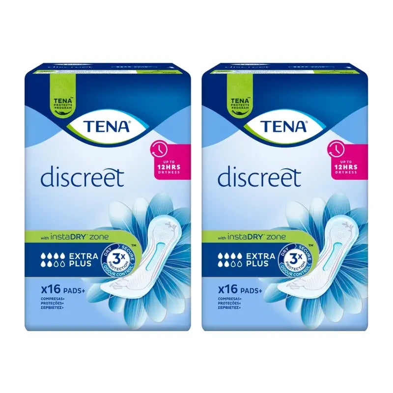 Tena Pack Discreet Extra Plus, 2 X 16 Unidades