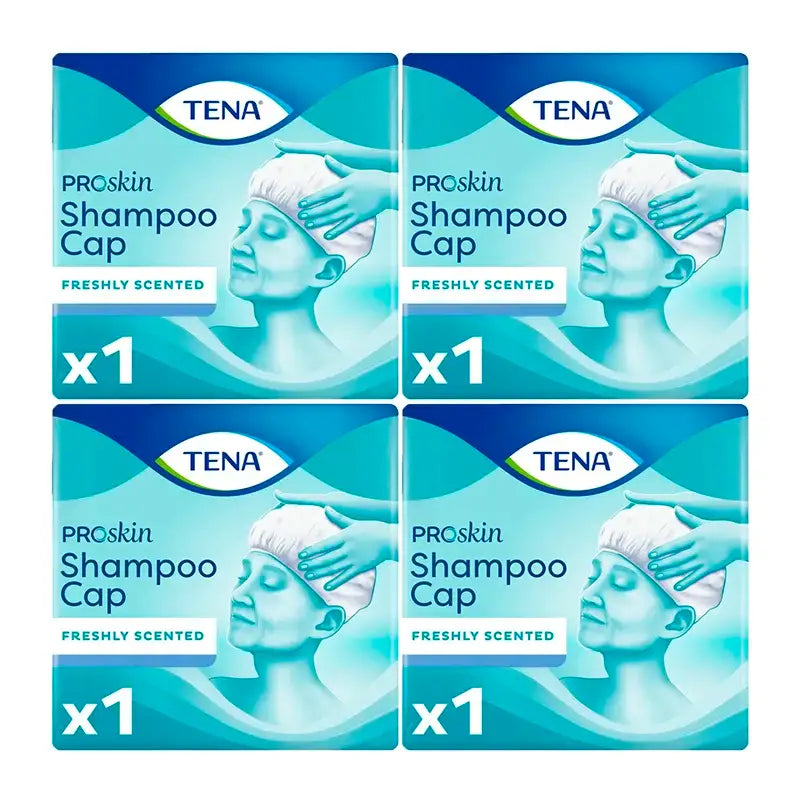TENA ProSkin Gorro champú 4 x 1 unidad- 1 MES
