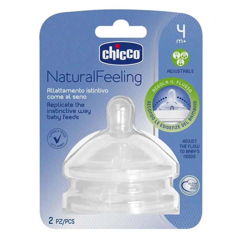 Chicco Tetina Naturalfeeling Flujo Regulable 2 Unidades 4M+