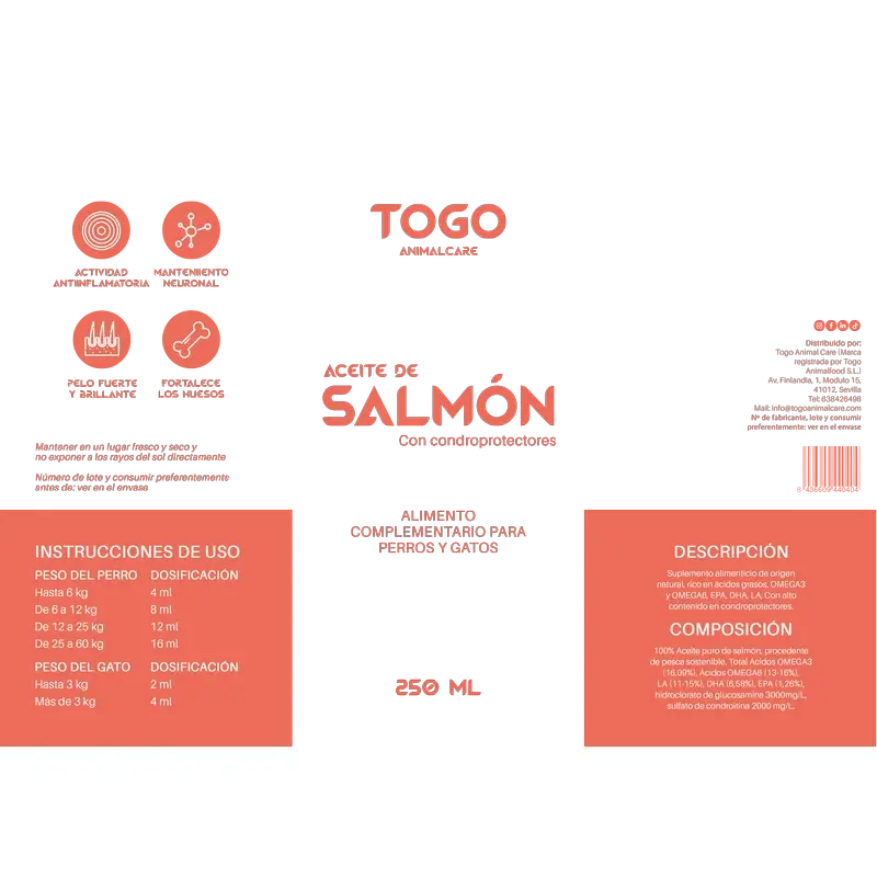 Togo Aceite De Salmon, 250 ml
