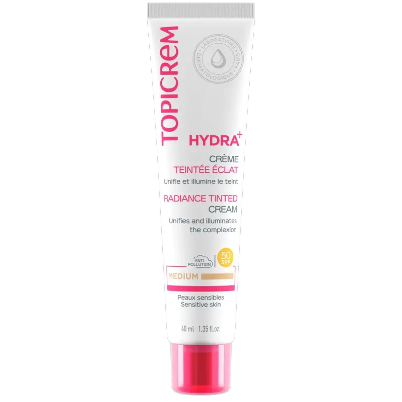 Topicrem Hydra + Crema Iluminadora Color Medio, 40 ml