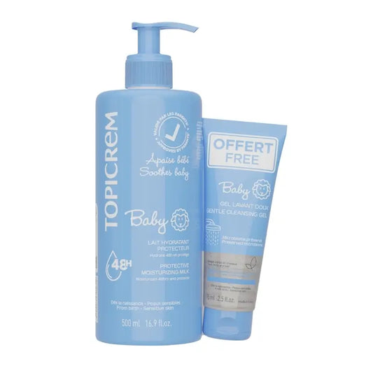 Topicrem Pack Baby Leche Hidratante 500 Ml + Baby Gel Limpiador 75 Ml Regalo