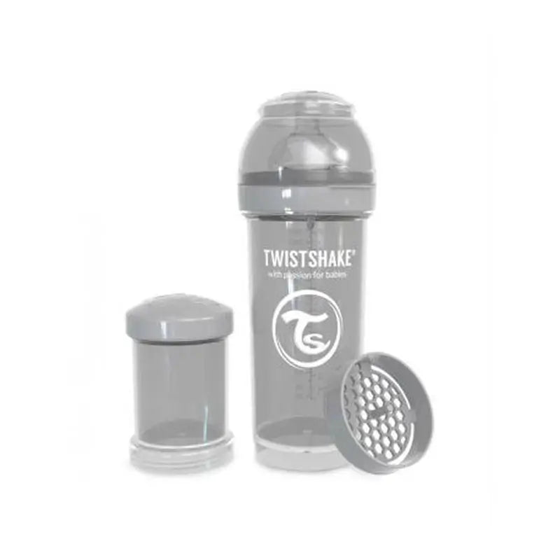 Twistshake Biberón Anticólicos Gris , 260 ml