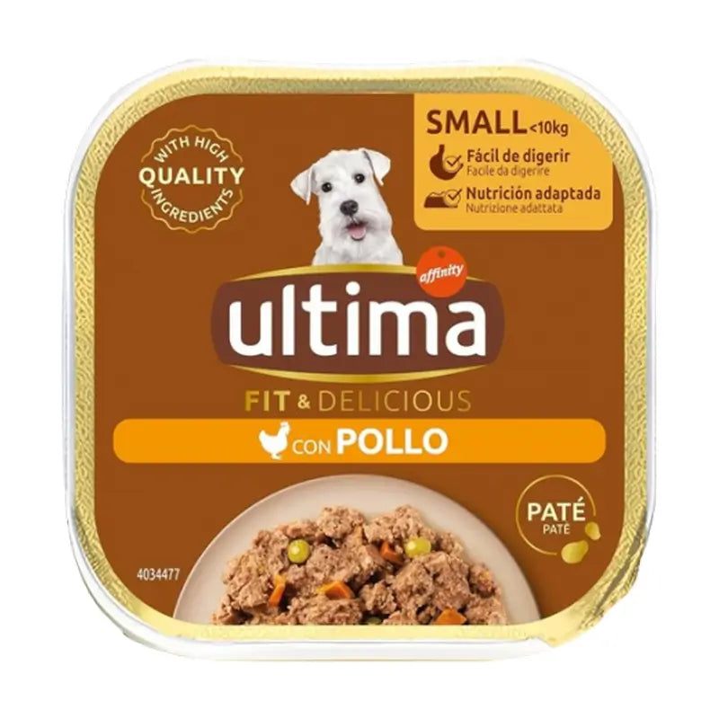 Ultima Comida Húmeda Ud Mini Wet Terrine Chicken Tray Sino Grainle, 150 gr