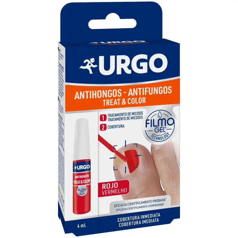 Urgo Anti-hongos Treat & Color Filmogel Rojo Frasco 4 ml