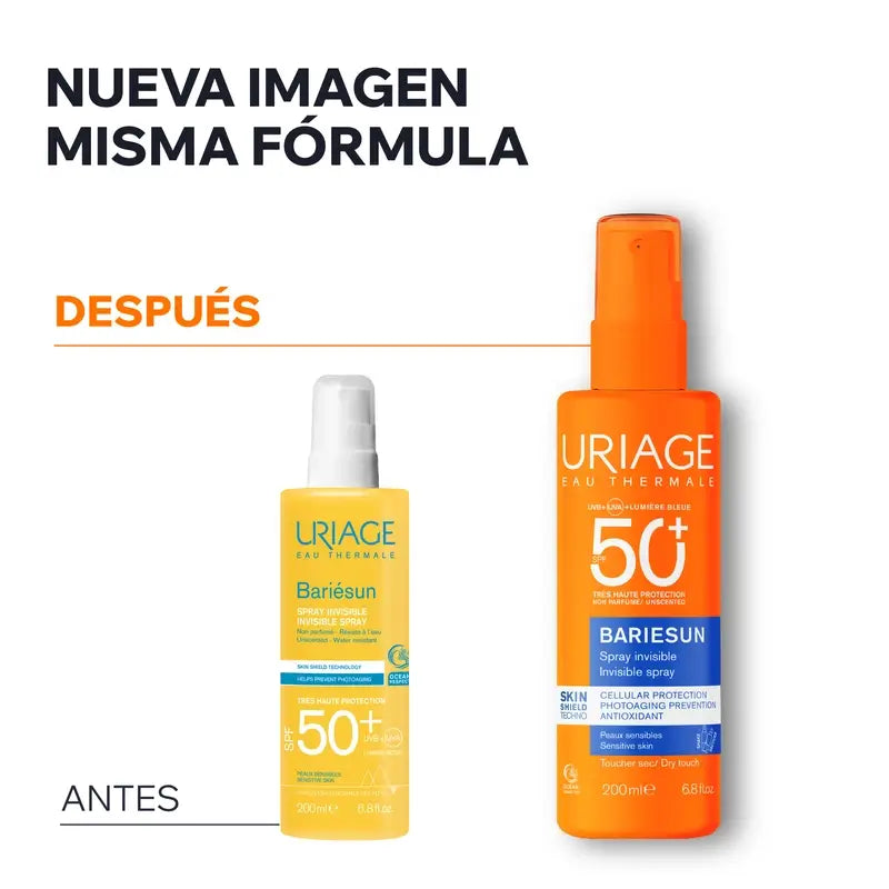 Uriage Bariésun Spray Sin Perfume SPF 50+ 200 ml