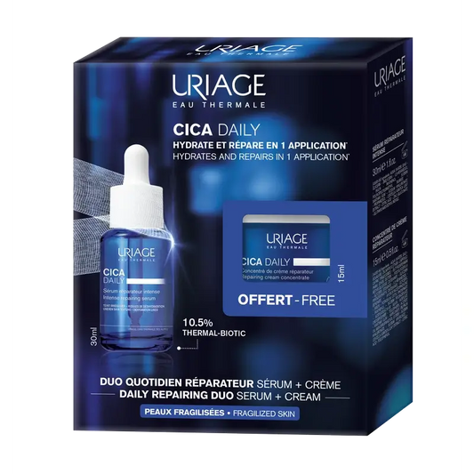 Uriage Cica-Daily Sérum Reparador Intenso, 30Ml + Cica Daily Crema Concentrada Reparadora, 15 Ml