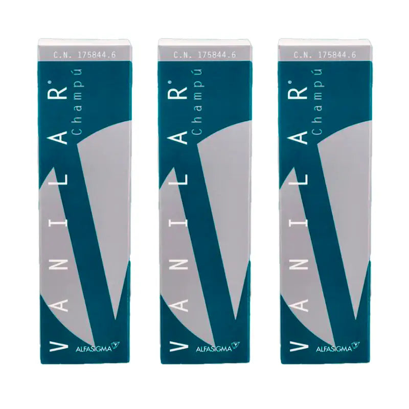Vanilar Pack Champú Cabello Graso , 3 x 200 ml