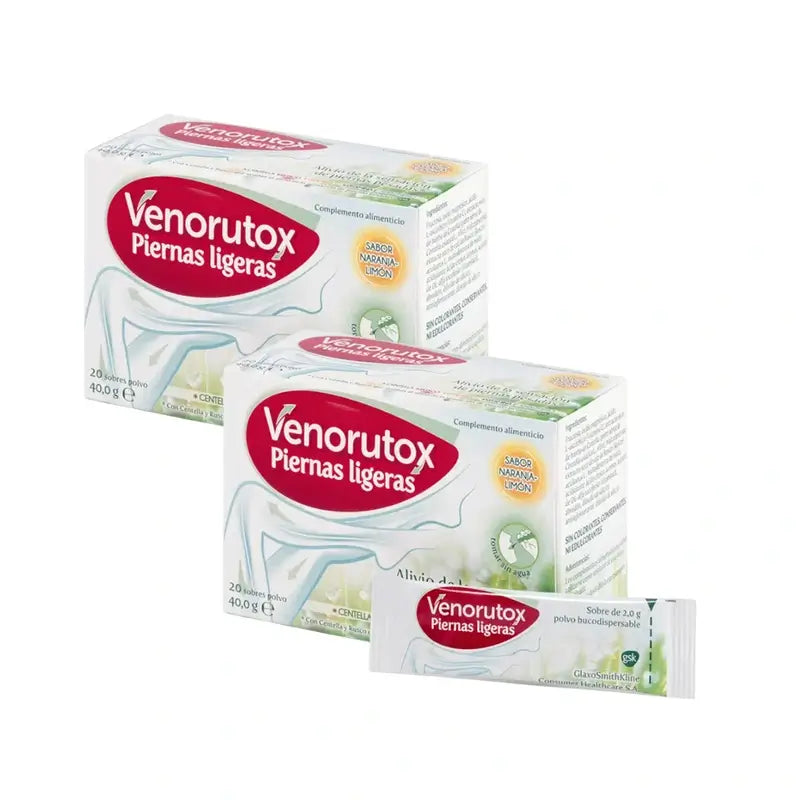 Venorutox Piernas Ligeras Naranja-Limón, 2X20 Sobres