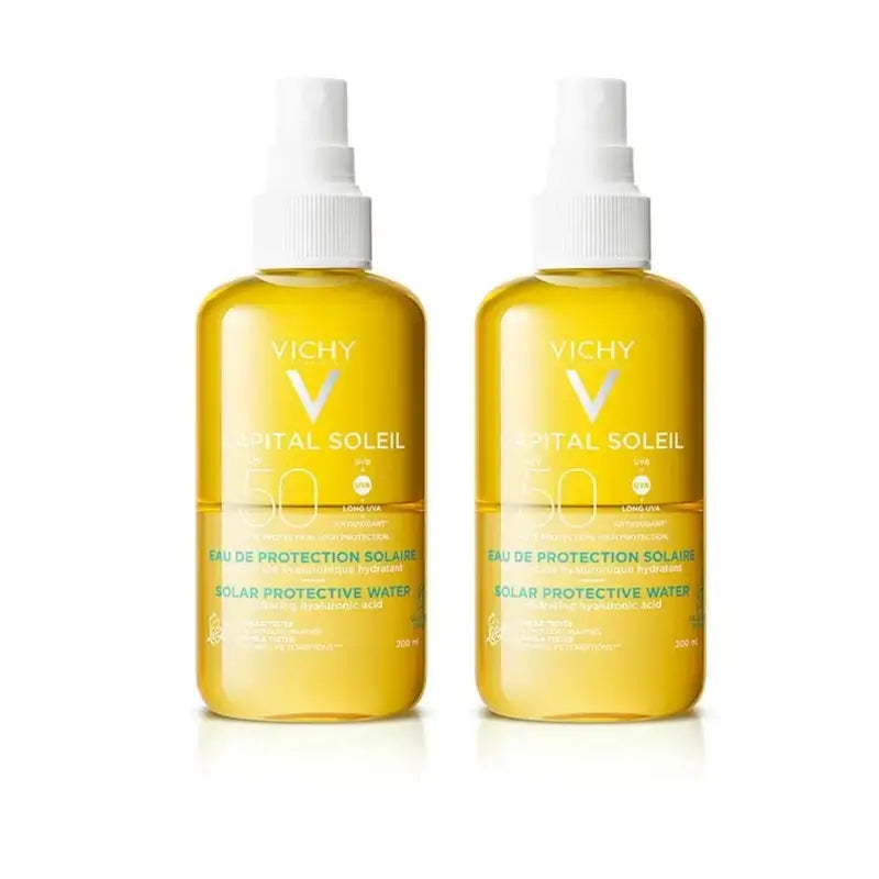 Vichy Capital Soleil Agua Solar Protectora Spf 50 Hidratante, 2X200 Ml