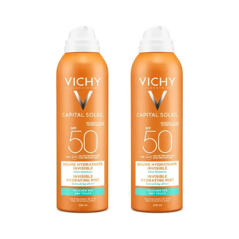 Vichy Capital Soleil Bruma Invisible Hidratante Spf 50, 2X200 Ml