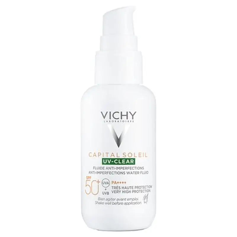 Vichy Capital Soleil Uv Clear SPF50+ Fluido Antiimperfecciones, 40 ml