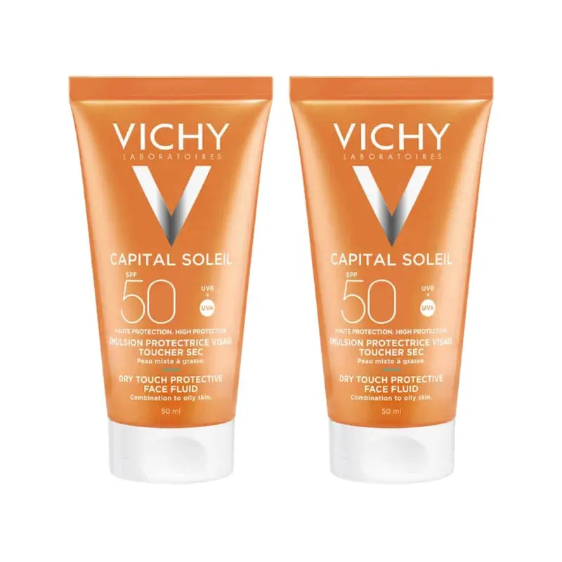 Vichy Duplo Capital Soleil Crema Rostro Spf50+, 2X50 Ml