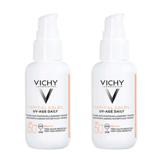Vichy Duplo Uv-Age Daily Con Color Water Fluid Spf 50+ , 2X40 Ml