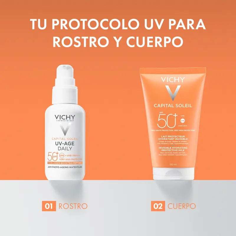 Vichy Solar Capital Soleil Leche Protectora Hidratante Spf 50+ , 150 ml