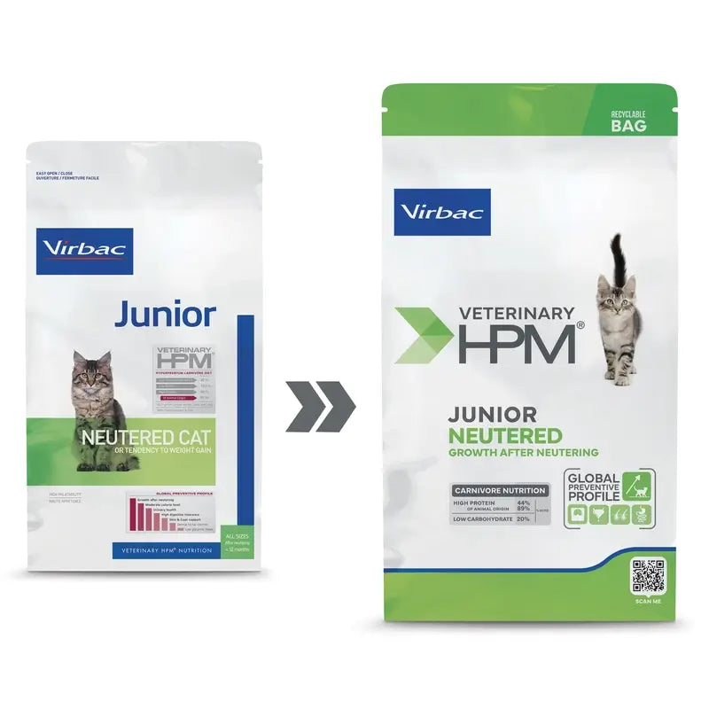 Virbac Hpm Junior Alimento Gato Esterilizado 3 Kg, pienso para gatos