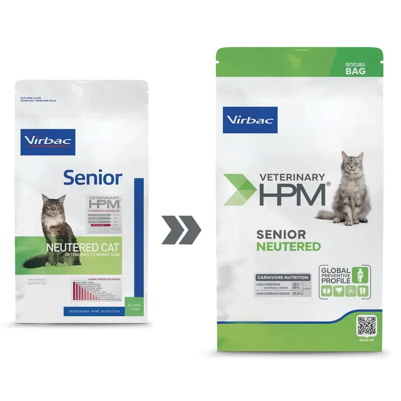 Virbac Hpm Senior Neutered Cat 7 Kg, pienso para gatos