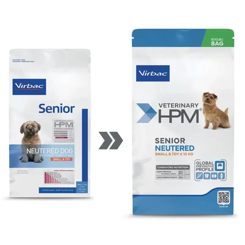 Virbac Hpm Senior Dog Neutered Small & Toy 3kg, pienso para Perros